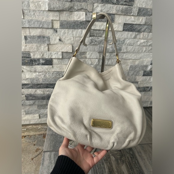 Marc by Marc Jacobs Classic Q Hillier Hobo White Workwear Handbag Purse Two Way - Picture 7 of 17